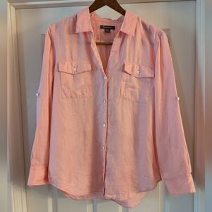 Tommy Bahama Collared Long Sleeve Linen Button-Down Size Medium Top